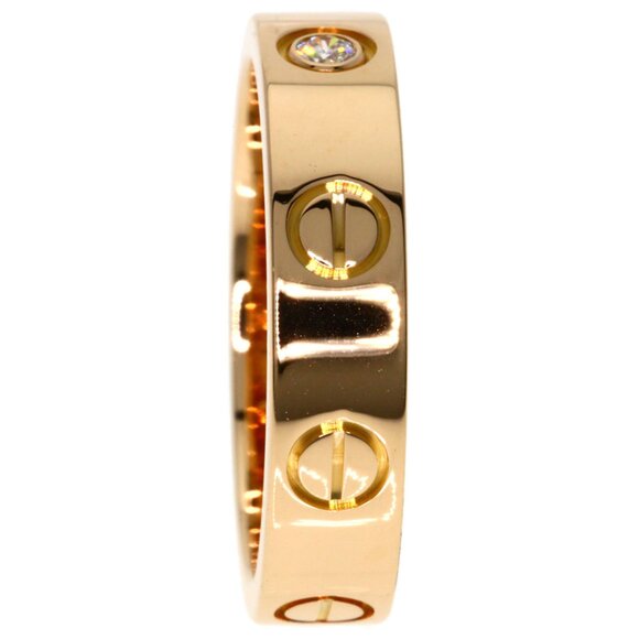 CARTIER 18k Gold Diamond Love Ring #47 - Picture 3 of 9